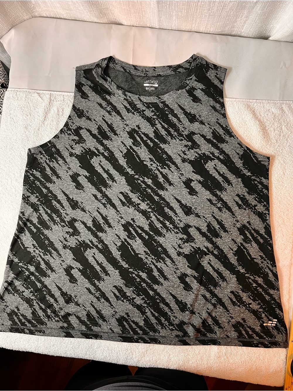 bcg WOMENS Black & Gray Sleeveless Athletic Tank SIZE 2X